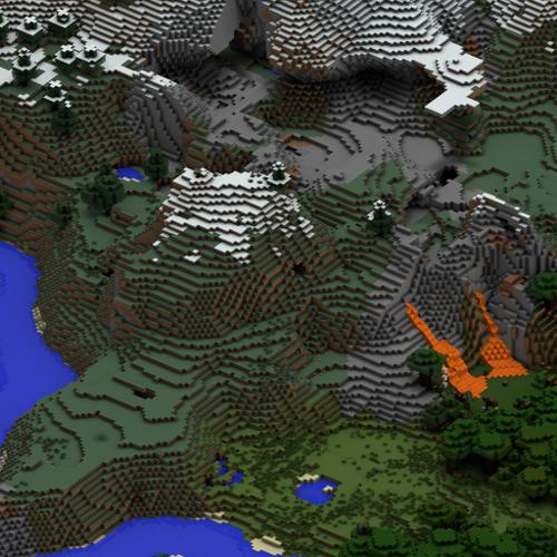 Blocky - Minecraft Landscape [Cycles] preview image